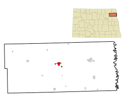 Location of Park River, North Dakota