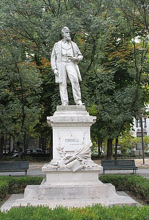 Ponchielli monument in Cremona Italy