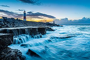 Portland Bill Lighthouse, dawn 6.19 am