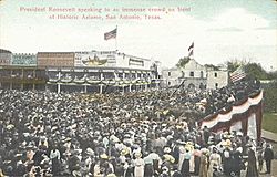 PostcardTheodoreRooseveltSpeechAtTheAlamo