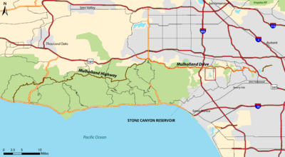 Stone Canyon Reservoir locator