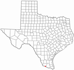 Location of La Grulla, Texas