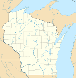 Location of Lake Onalaska in Wisconsin, USA.
