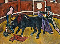 Bull fighting by Petr Konchalovsky (1910) 01