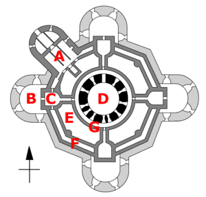 Camber Castle labelled plan