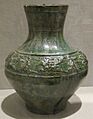 Chinese vessel (hu), Han dynasty, earthenware with glaze, HAA