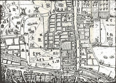 Copperplate map Moorfields