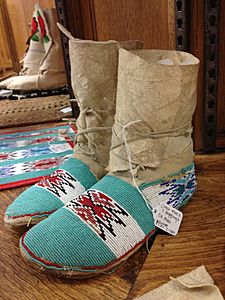 Crow beaded moccasins from around 1940