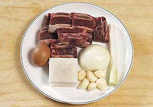 Galbi-tang ingredients