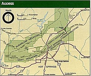 Hot springs area map