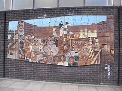 Hulme Library mural detail Carnival