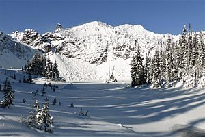 Lake Minotaur with Labyrinth Mountain