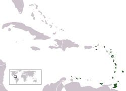 Location within the Caribbean.