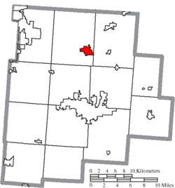 Location of Baltimore in Fairfield County