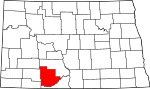 State map highlighting Grant County