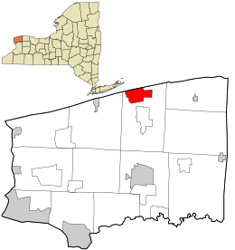 Location in Niagara County and the state of New York.