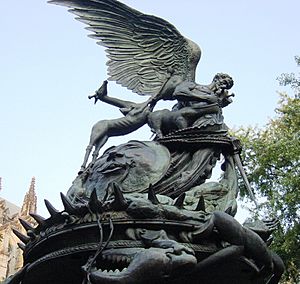 Peace fountain closeup