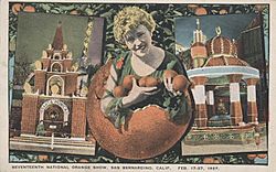 PostcardSanBernardinoCA17thNationalOrangeShow1927