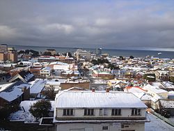 Punta Arenas con nieve