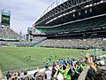 Sounders celebrating the third goal vs. Colorado Rapids