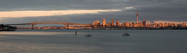 Sunset over Auckland