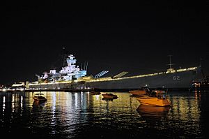 USS New Jersey Night