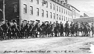 Battery A starting home, Canal St. March 16, 1912