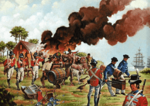 British Raid On Chesapeake Bay War Of 1812 Painting From Patuxent River Naval Air Station U.S. Navy II