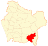 Map of Pucón commune in the Araucanía Region