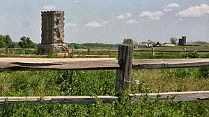 Historical marker at the site of Fort St. Vrain