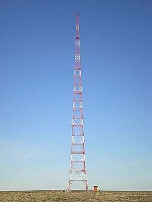 LORAN tower from ground