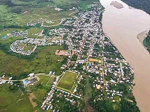 Aerial view of the town