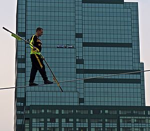 Nik Wallenda walks Baltimore