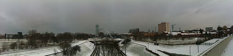 Panoramic view of Hulme