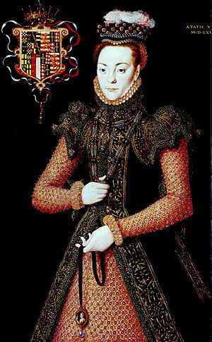 Portrait by Hans Eworth of either Lady Eleanor or her daughter, Lady Margaret.