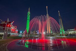 The Rocket Garden during Christmas