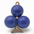 19th Century lapis lazuli and diamond pendant