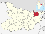 Bihar district location map Araria.svg