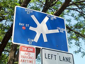 Davis Square Street Sign