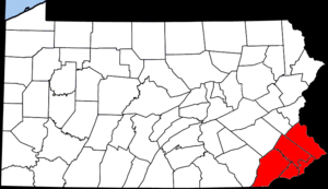 Map of PA Delaware Valley