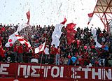 Nea Salamina Famagusta FC fans at Ammochostos Stadium in a game against Alki Larnaca F.C. in season 2011–12.