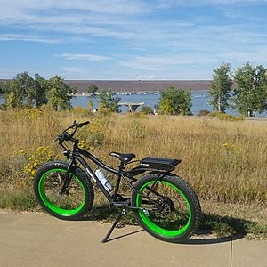 Pedego trail tracker in field