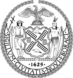 Seal of New York City (BW)