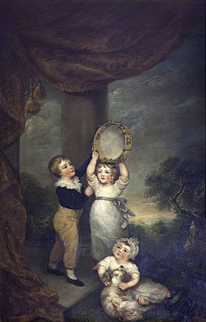 Anne Margaret Coke, Thomas William Anson (1795–1854), Anne Margaret Anson (1796–1882), and George Anson (1797–1857), as Children , Shugborough Hall