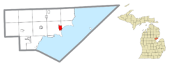 Location within Arenac County