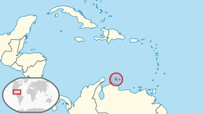 Location of Curaçao