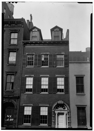 Historic American Buildings Survey, Arnold Moses, Photographer March 5, 1936, FRONT ELEVATION. - Seabury Tredwell House, 29 East Fourth Street, New York, New York County, NY HABS NY,31-NEYO,30-2