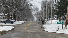 Looking north along North Jerome Road