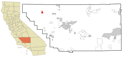 Location in Kern County and the state of California