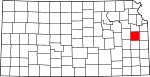 State map highlighting Franklin County